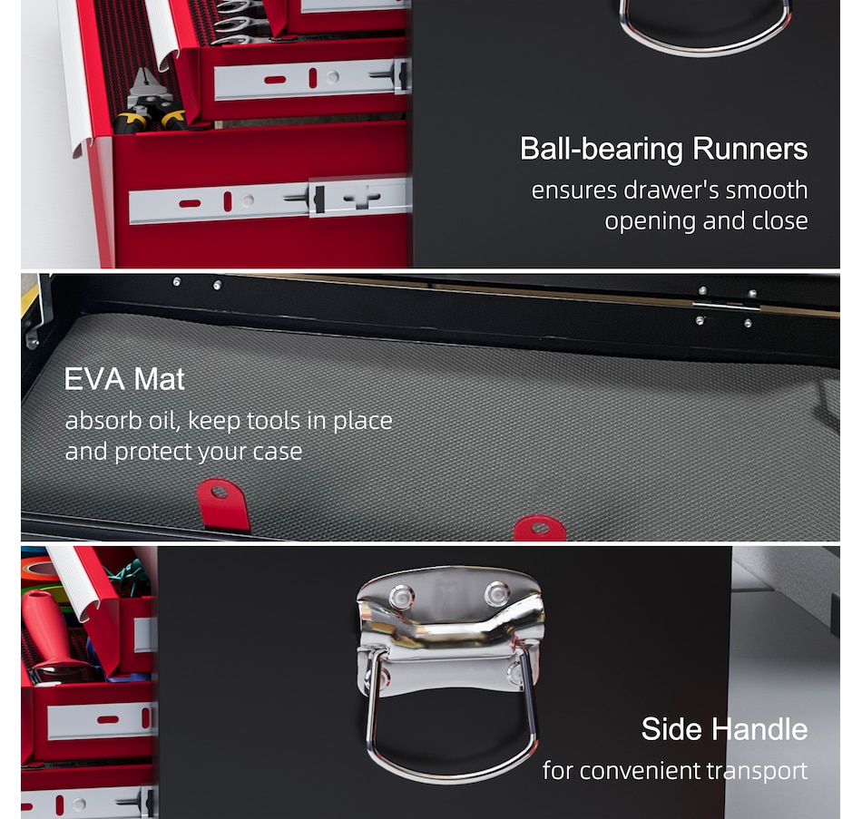 Image 964739_ALTMORE5.jpg, Product 964-739 / Price $137.99 - $139.99, HOMCOM 6 Drawer 24" Metal Tool Box with Top Case, Ball Bearing Slides from HOMCOM on TSC.ca's Home & Garden department