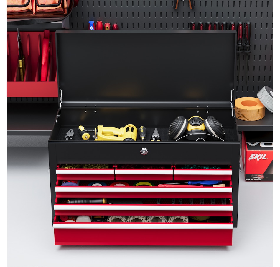 Image 964739_ALTMORE7.jpg, Product 964-739 / Price $137.99 - $139.99, HOMCOM 6 Drawer 24" Metal Tool Box with Top Case, Ball Bearing Slides from HOMCOM on TSC.ca's Home & Garden department