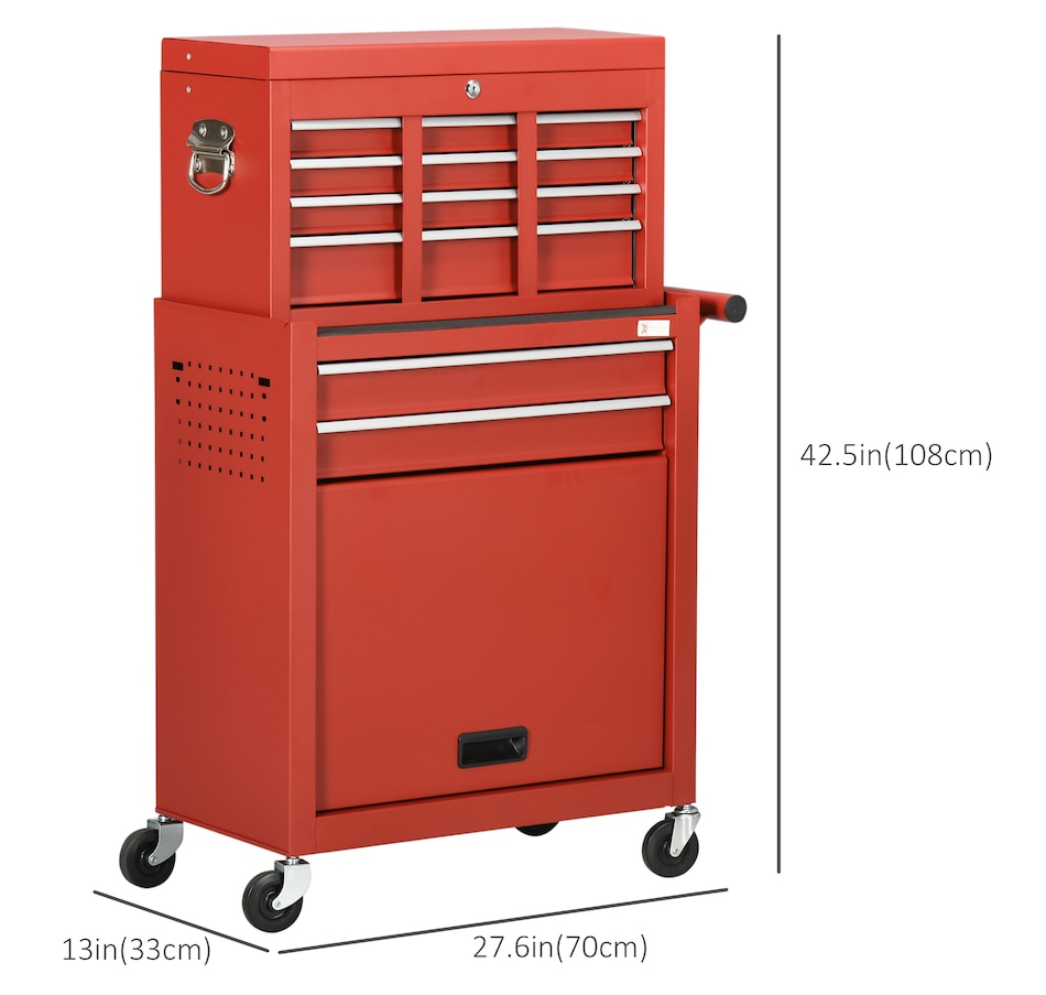 Image 964742_ALTMORE10.jpg, Product 964-742 / Price $219.99, DURHAND 6-Drawer Tool Chest Set on Wheels Lockable Rolling Tool Box Cabinet from DURHAND on TSC.ca's Home & Garden department