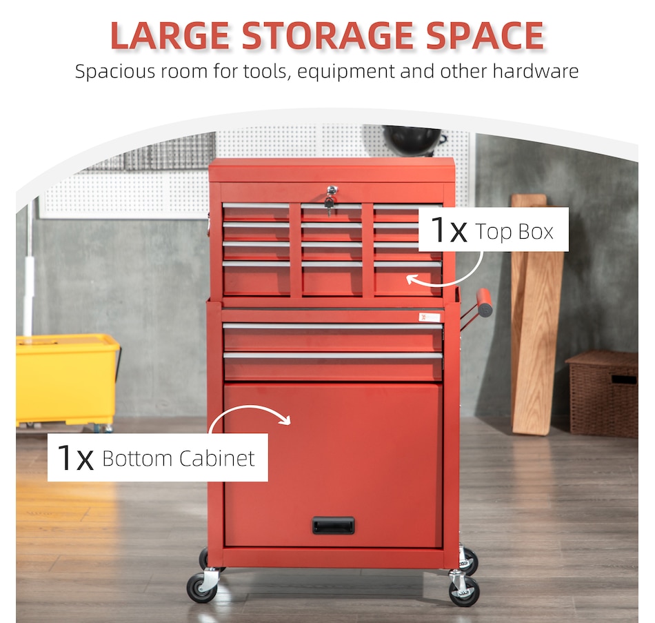 Image 964742_ALTMORE12.jpg, Product 964-742 / Price $219.99, DURHAND 6-Drawer Tool Chest Set on Wheels Lockable Rolling Tool Box Cabinet from DURHAND on TSC.ca's Home & Garden department