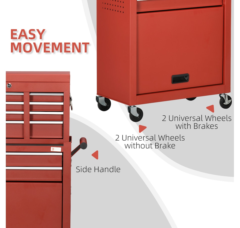 Image 964742_ALTMORE13.jpg, Product 964-742 / Price $219.99, DURHAND 6-Drawer Tool Chest Set on Wheels Lockable Rolling Tool Box Cabinet from DURHAND on TSC.ca's Home & Garden department