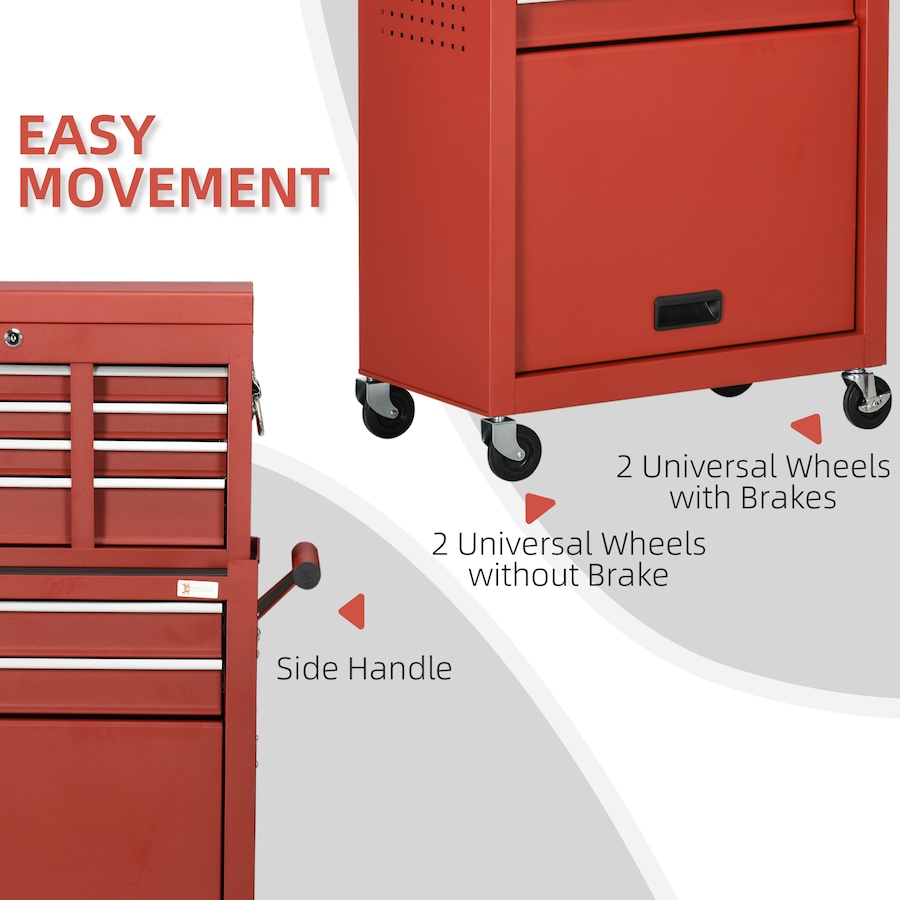 Image 964742_ALTMORE13.jpg, Product 964-742 / Price $239.99, DURHAND 6-Drawer Tool Chest Set on Wheels Lockable Rolling Tool Box Cabinet from DURHAND on TSC.ca's Home & Garden department