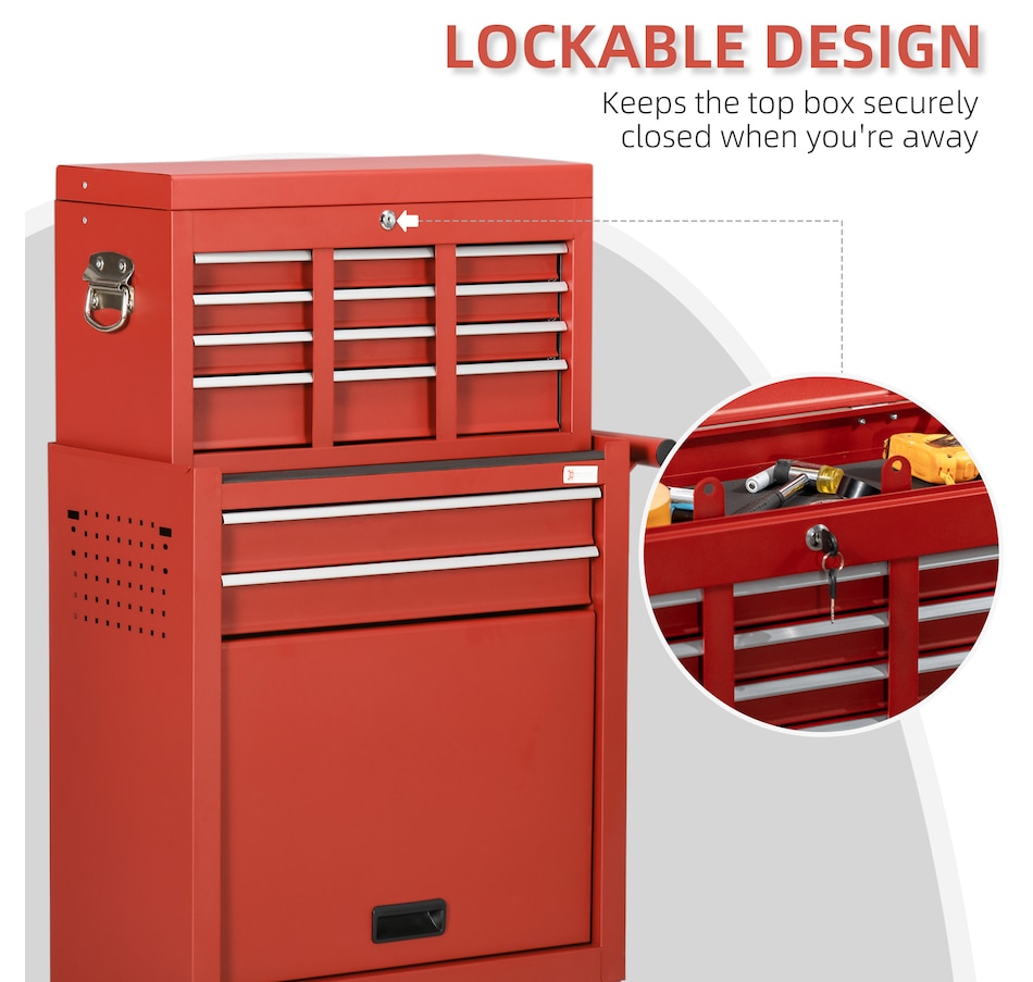 Image 964742_ALTMORE14.jpg, Product 964-742 / Price $219.99, DURHAND 6-Drawer Tool Chest Set on Wheels Lockable Rolling Tool Box Cabinet from DURHAND on TSC.ca's Home & Garden department