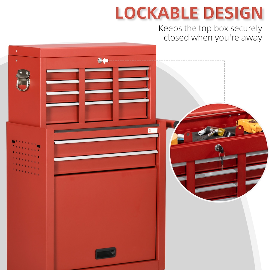 Image 964742_ALTMORE14.jpg, Product 964-742 / Price $239.99, DURHAND 6-Drawer Tool Chest Set on Wheels Lockable Rolling Tool Box Cabinet from DURHAND on TSC.ca's Home & Garden department