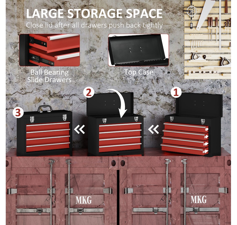Image 964743_ALTMORE12.jpg, Product 964-743 / Price $59.99 - $104.99, DURHAND Metal Tool Box Portable Tool Chest Organizer with Drawers from DURHAND on TSC.ca's Home & Garden department