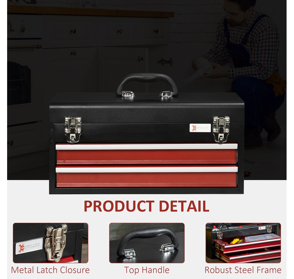 Image 964743_ALTMORE19.jpg, Product 964-743 / Price $59.99 - $104.99, DURHAND Metal Tool Box Portable Tool Chest Organizer with Drawers from DURHAND on TSC.ca's Home & Garden department
