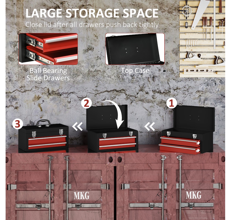 Image 964743_ALTMORE20.jpg, Product 964-743 / Price $59.99 - $104.99, DURHAND Metal Tool Box Portable Tool Chest Organizer with Drawers from DURHAND on TSC.ca's Home & Garden department