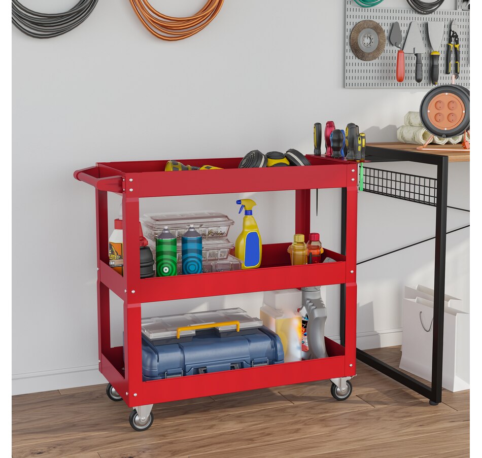 Image 964745_ALTMORE1.jpg, Product 964-745 / Price $94.99 - $99.99, DURHAND 3 Tier Rolling Tool Cart, 330 LBS Capacity Utility Cart from DURHAND on TSC.ca's Home & Garden department