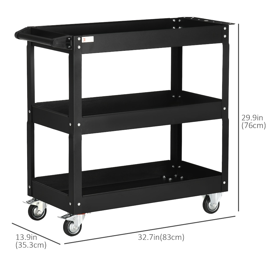 Image 964745_ALTMORE10.jpg, Product 964-745 / Price $94.99 - $99.99, DURHAND 3 Tier Rolling Tool Cart, 330 LBS Capacity Utility Cart from DURHAND on TSC.ca's Home & Garden department