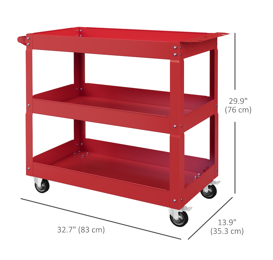 Image 964745_ALTMORE2.jpg, Product 964-745 / Price $94.99 - $99.99, DURHAND 3 Tier Rolling Tool Cart, 330 LBS Capacity Utility Cart from DURHAND on TSC.ca's Home & Garden department