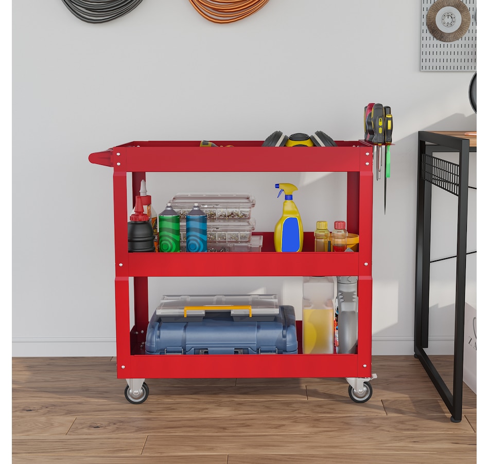 Image 964745_ALTMORE6.jpg, Product 964-745 / Price $94.99 - $99.99, DURHAND 3 Tier Rolling Tool Cart, 330 LBS Capacity Utility Cart from DURHAND on TSC.ca's Home & Garden department