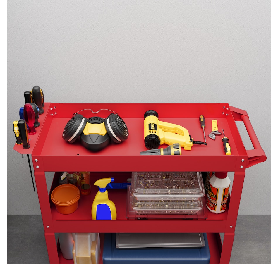 Image 964745_ALTMORE8.jpg, Product 964-745 / Price $94.99 - $99.99, DURHAND 3 Tier Rolling Tool Cart, 330 LBS Capacity Utility Cart from DURHAND on TSC.ca's Home & Garden department