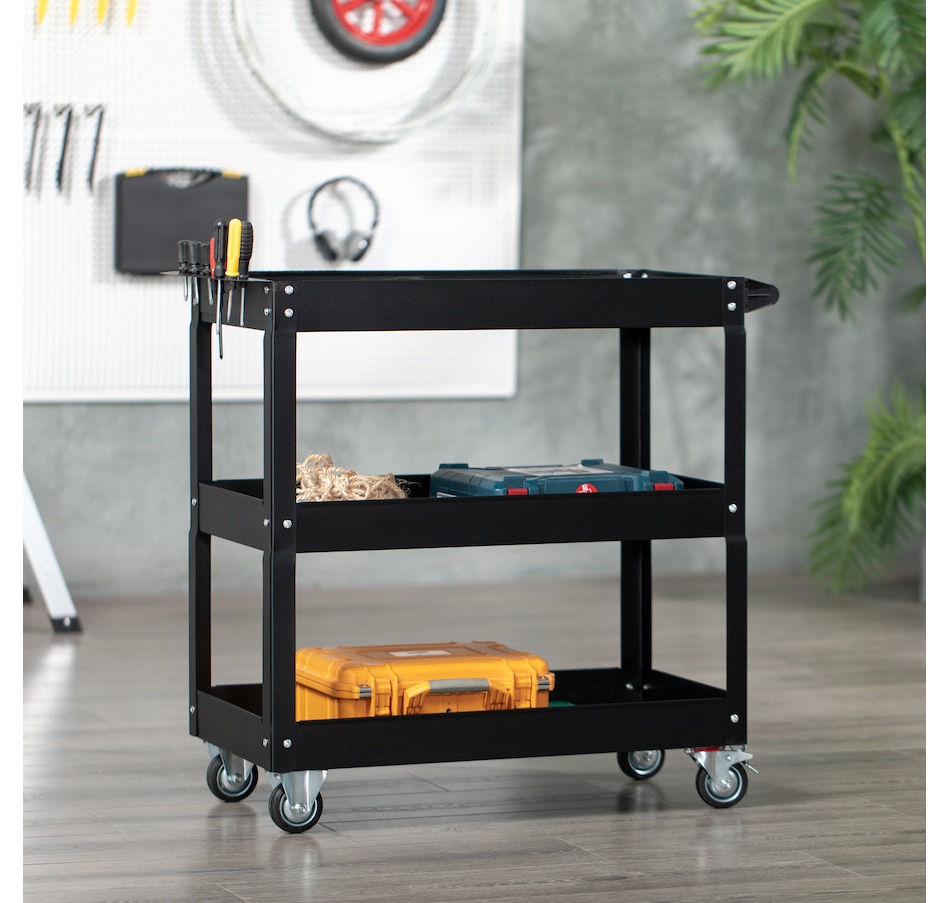 Image 964745_ALTMORE9.jpg, Product 964-745 / Price $94.99 - $99.99, DURHAND 3 Tier Rolling Tool Cart, 330 LBS Capacity Utility Cart from DURHAND on TSC.ca's Home & Garden department
