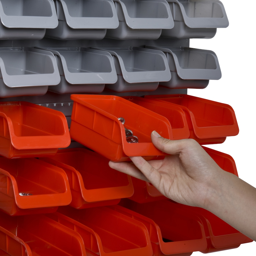 Image 964747_ALTMORE14.jpg, Product 964-747 / Price $51.49, DURHAND 44PC Wall Mounted Storage Bins Parts Rack Kit with Pegboard Orange from DURHAND on TSC.ca's Home & Garden department