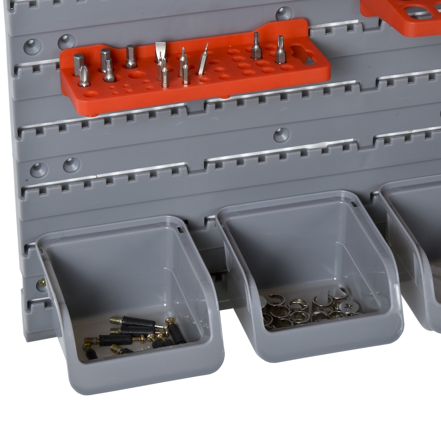 Image 964747_ALTMORE15.jpg, Product 964-747 / Price $51.49, DURHAND 44PC Wall Mounted Storage Bins Parts Rack Kit with Pegboard Orange from DURHAND on TSC.ca's Home & Garden department
