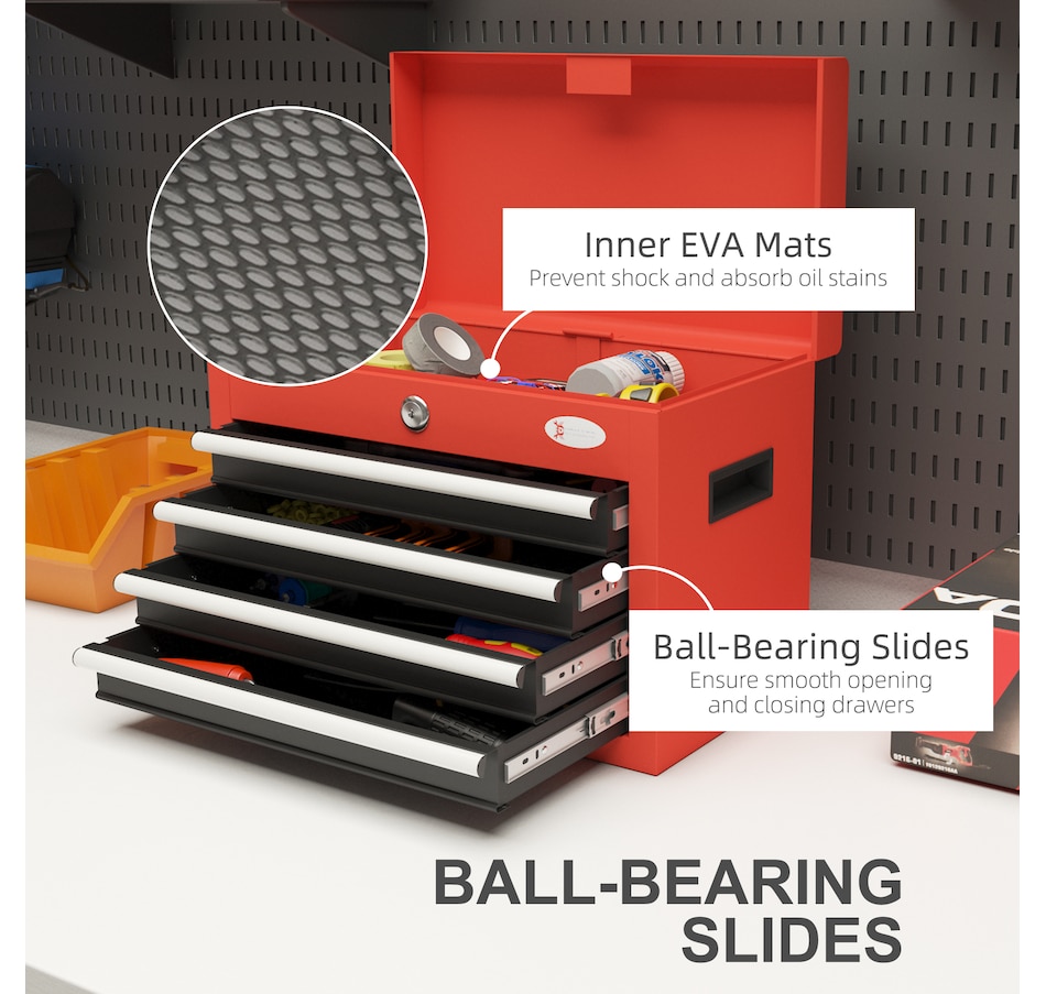 Image 964750_ALTMORE4.jpg, Product 964-750 / Price $99.99, DURHAND 4-Drawer Tool Box Lockable Steel Tool Chest with Latch and Keys from DURHAND on TSC.ca's Home & Garden department