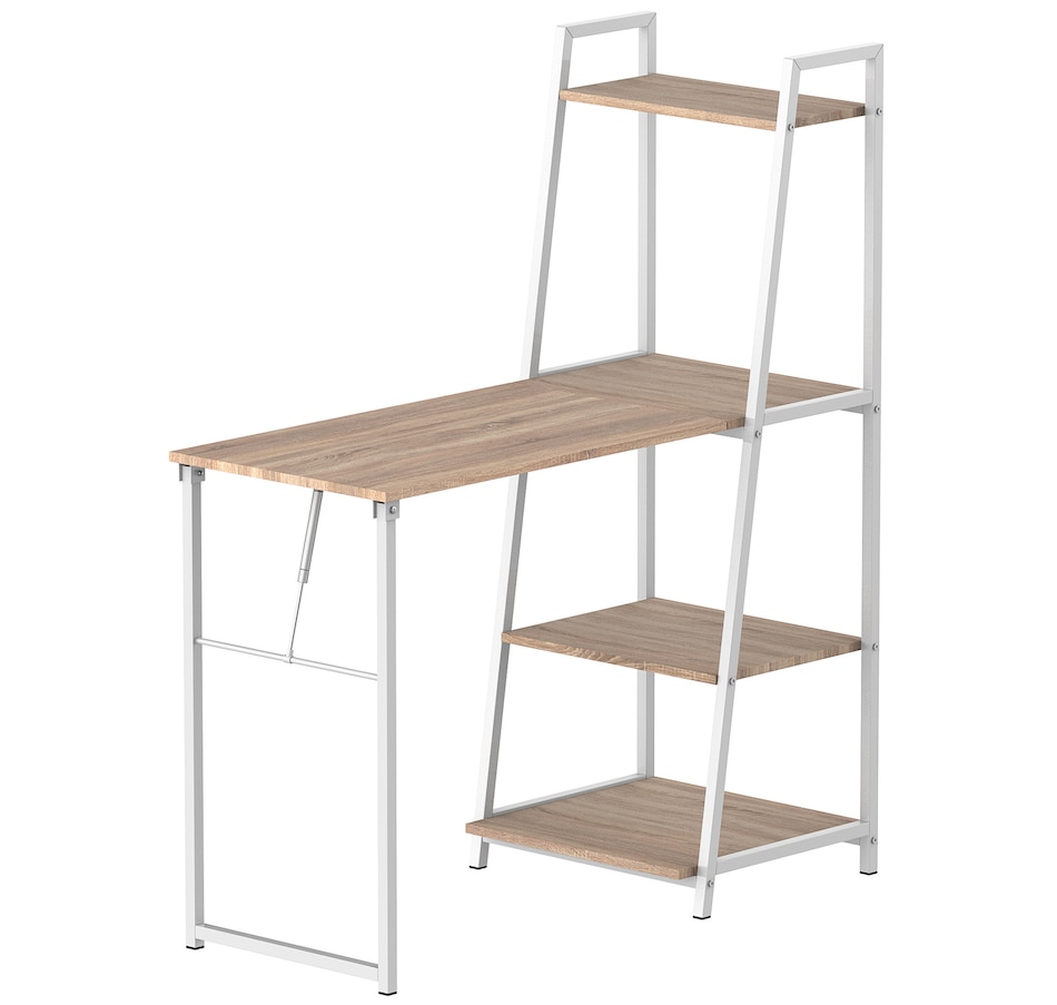 Image 964760.jpg, Product 964-760 / Price $119.99, HOMCOM Foldable Computer Desk With 4-tier Shelves from HOMCOM on TSC.ca's Home & Garden department