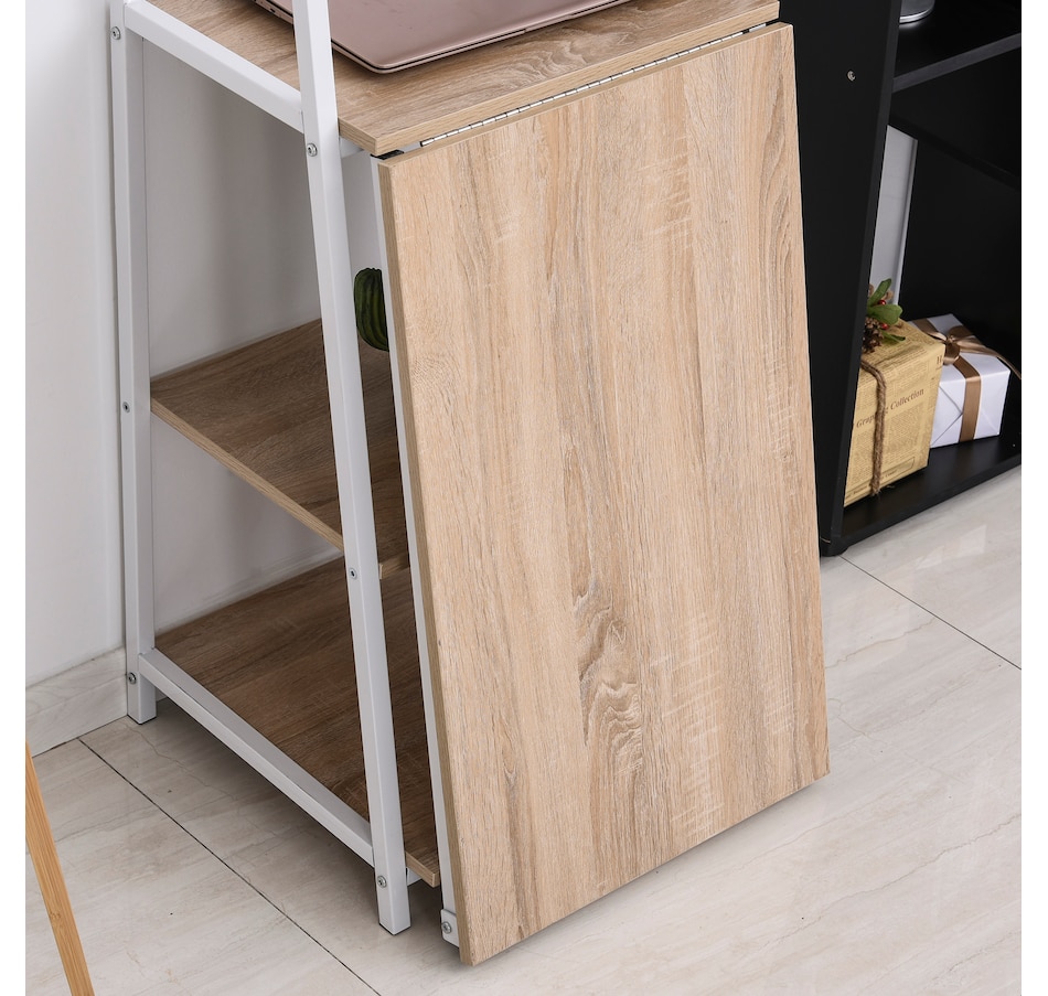 Image 964760_ALTMORE7.jpg, Product 964-760 / Price $119.99, HOMCOM Foldable Computer Desk With 4-tier Shelves from HOMCOM on TSC.ca's Home & Garden department