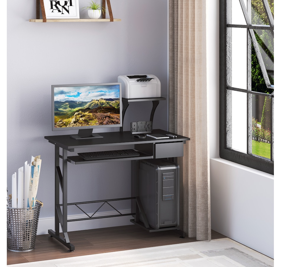 Image 964762_ALTMORE1.jpg, Product 964-762 / Price $89.99, HOMCOM Computer Desk With Keyboard Tray & Cpu Stand from HOMCOM on TSC.ca's Home & Garden department