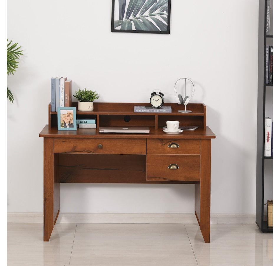Image 964766_ALTMORE6.jpg, Product 964-766 / Price $194.99, HOMCOM 3-drawer Computer Desk With Hutch from HOMCOM on TSC.ca's Home & Garden department