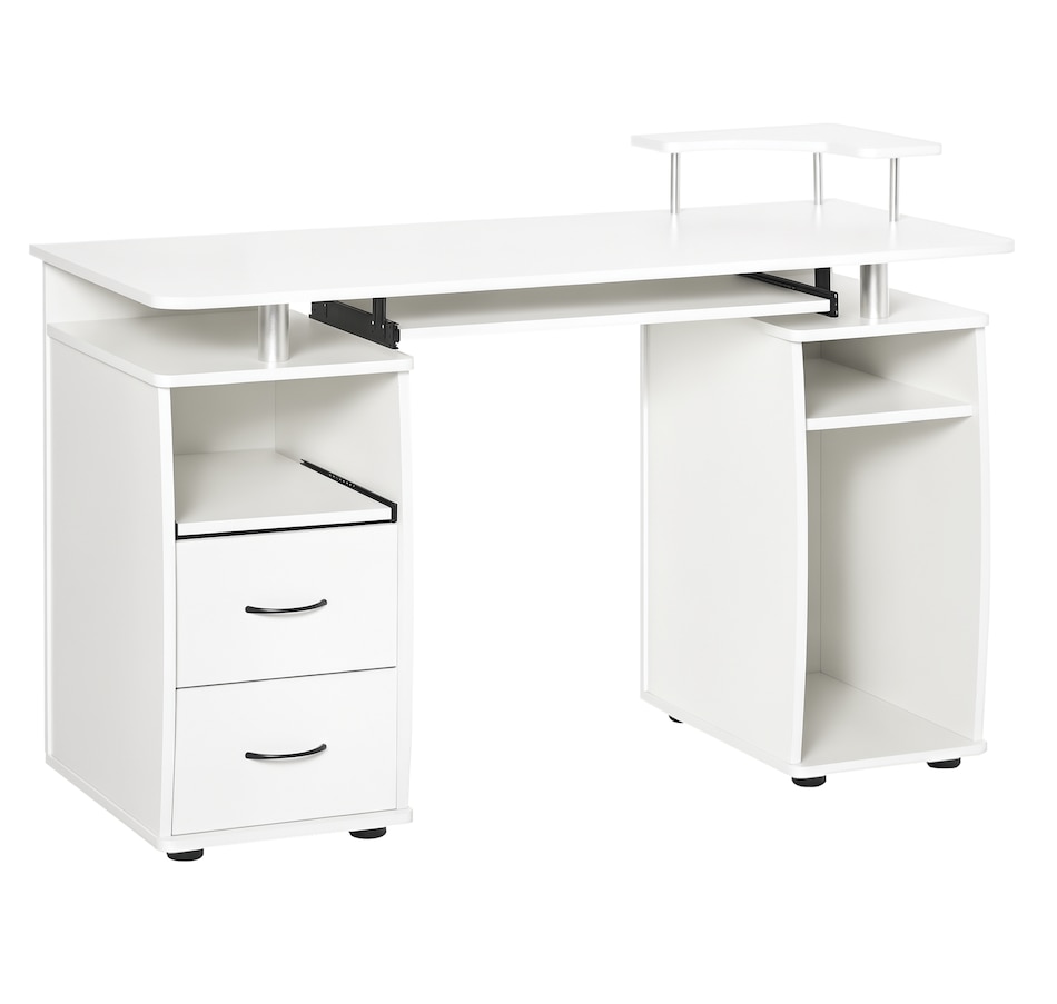 Image 964767.png, Product 964-767 / Price $194.99, HOMCOM Computer Desk, Writing Desk with Keyboard Tray, CPU Stand, Drawers from HOMCOM on TSC.ca's Home & Garden department