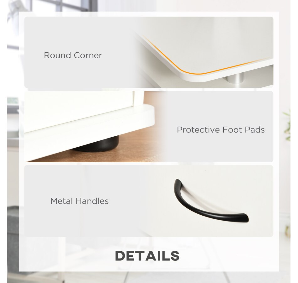 Image 964767_ALTMORE5.jpg, Product 964-767 / Price $194.99, HOMCOM Computer Desk, Writing Desk with Keyboard Tray, CPU Stand, Drawers from HOMCOM on TSC.ca's Home & Garden department