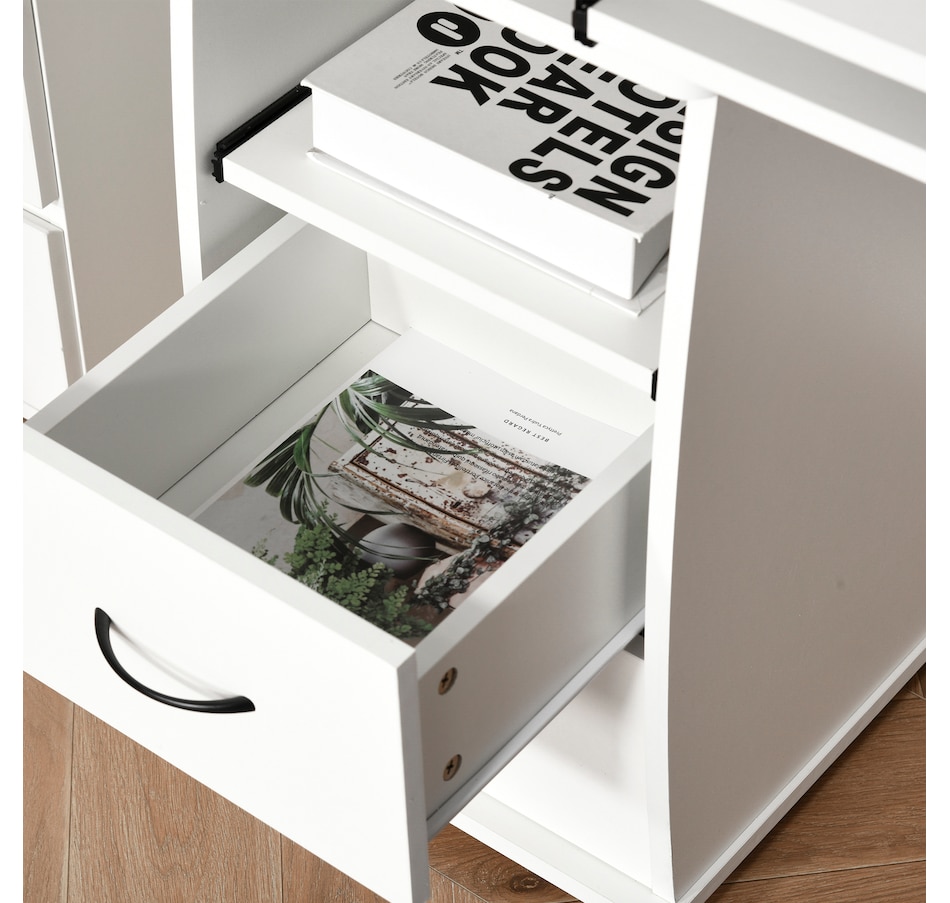 Image 964767_ALTMORE6.jpg, Product 964-767 / Price $194.99, HOMCOM Computer Desk, Writing Desk with Keyboard Tray, CPU Stand, Drawers from HOMCOM on TSC.ca's Home & Garden department