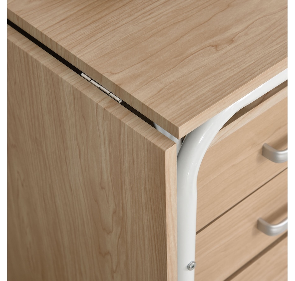Image 964770_ALTMORE6.jpg, Product 964-770 / Price $114.99, HOMCOM Foldable Computer Desk With Drawers & 6 Wheels from HOMCOM on TSC.ca's Home & Garden department