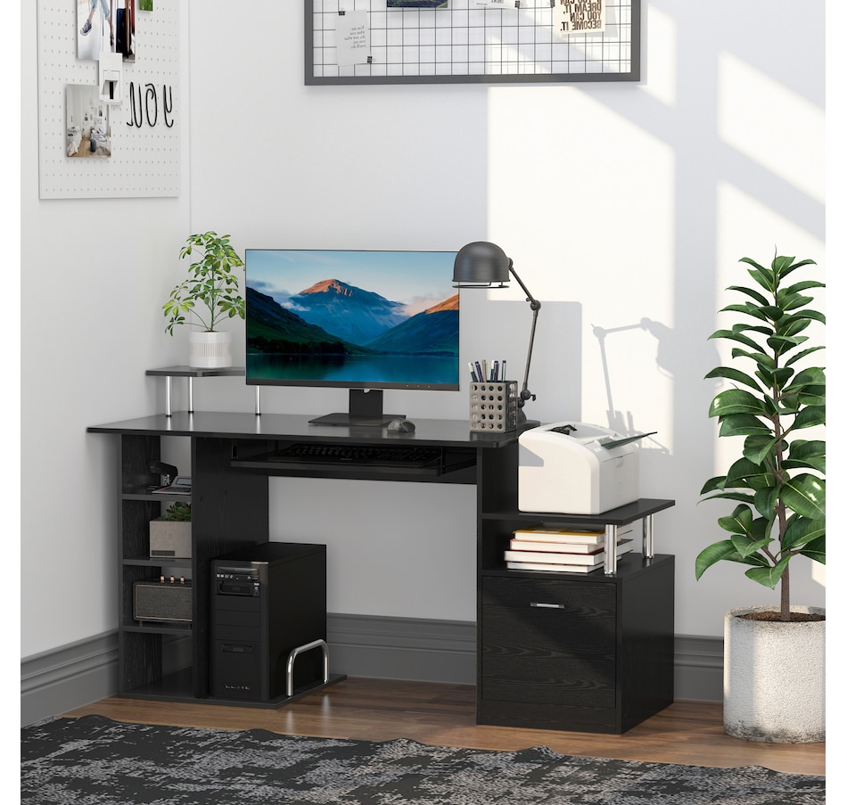 Image 964777_ALTMORE1.jpg, Product 964-777 / Price $154.99, HOMCOM Computer Desk With Keyboard Tray, Cpu Stand & Printer Stand from HOMCOM on TSC.ca's Home & Garden department