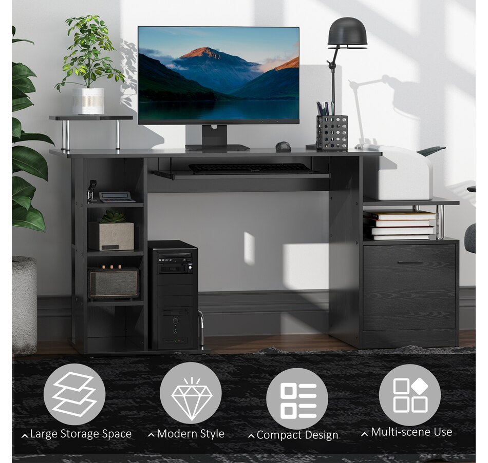 Image 964777_ALTMORE5.jpg, Product 964-777 / Price $154.99, HOMCOM Computer Desk With Keyboard Tray, Cpu Stand & Printer Stand from HOMCOM on TSC.ca's Home & Garden department