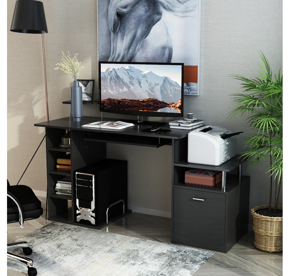 Image 964777_ALTMORE6.jpg, Product 964-777 / Price $154.99, HOMCOM Computer Desk With Keyboard Tray, Cpu Stand & Printer Stand from HOMCOM on TSC.ca's Home & Garden department