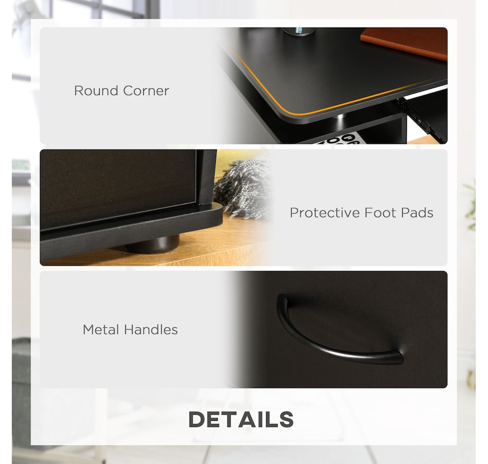 Image 964778_ALTMORE5.jpg, Product 964-778 / Price $194.99, HOMCOM Computer Desk With Keyboard Tray & Cpu Stand from HOMCOM on TSC.ca's Home & Garden department