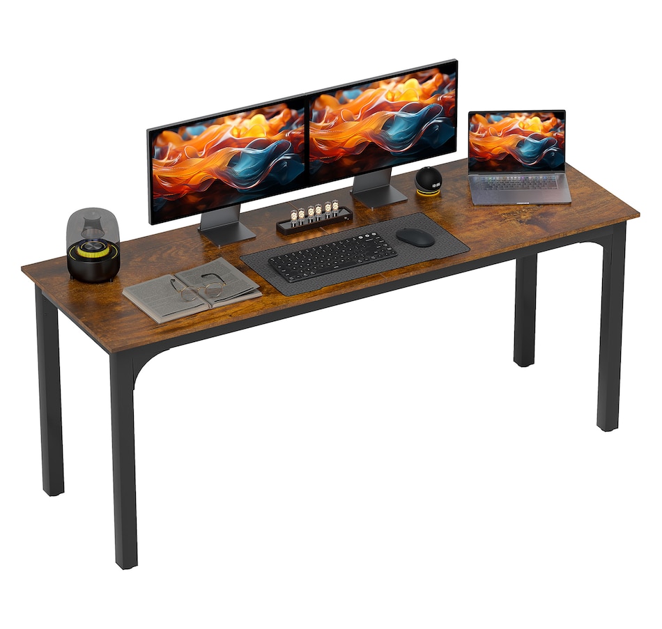 Image 964779.jpg, Product 964-779 / Price $179.99, HOMCOM 71" Computer Desk, Study Desk with Metal Legs, Rustic Brown from HOMCOM on TSC.ca's Home & Garden department