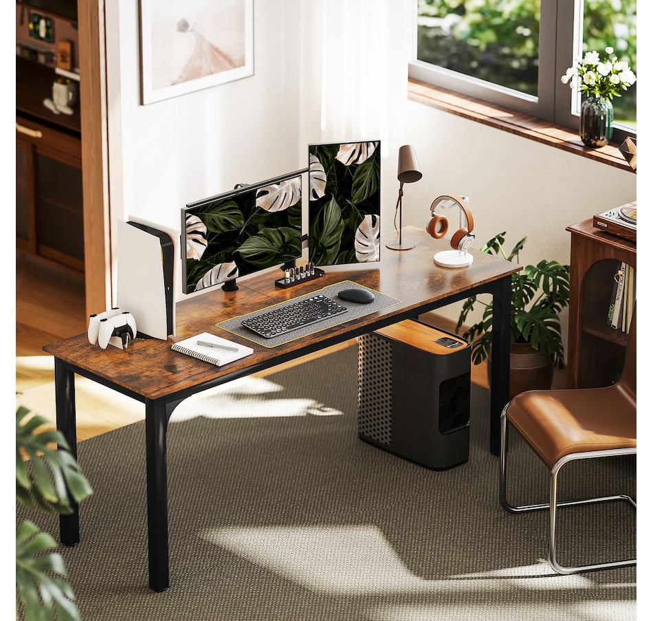 Image 964779_ALTMORE1.jpg, Product 964-779 / Price $179.99, HOMCOM 71" Computer Desk, Study Desk with Metal Legs, Rustic Brown from HOMCOM on TSC.ca's Home & Garden department