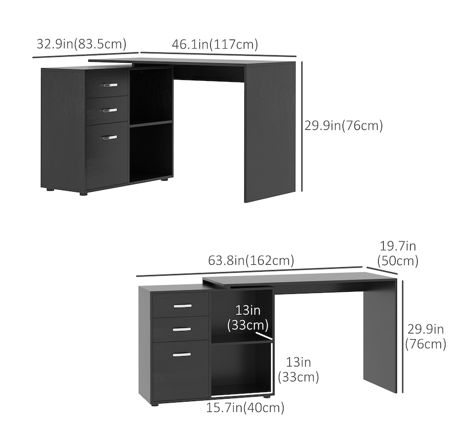 Image 964781_ALTMORE10.jpg, Product 964-781 / Price $189.99 - $199.99, HOMCOM L-shaped Desk With Drawer And Shelf from HOMCOM on TSC.ca's Home & Garden department
