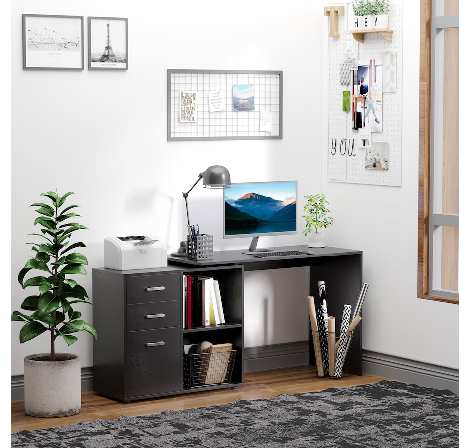Image 964781_ALTMORE14.jpg, Product 964-781 / Price $189.99 - $199.99, HOMCOM L-shaped Desk With Drawer And Shelf from HOMCOM on TSC.ca's Home & Garden department