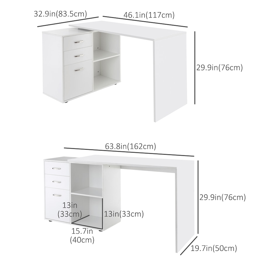 Image 964781_ALTMORE2.jpg, Product 964-781 / Price $189.99 - $199.99, HOMCOM L-shaped Desk With Drawer And Shelf from HOMCOM on TSC.ca's Home & Garden department