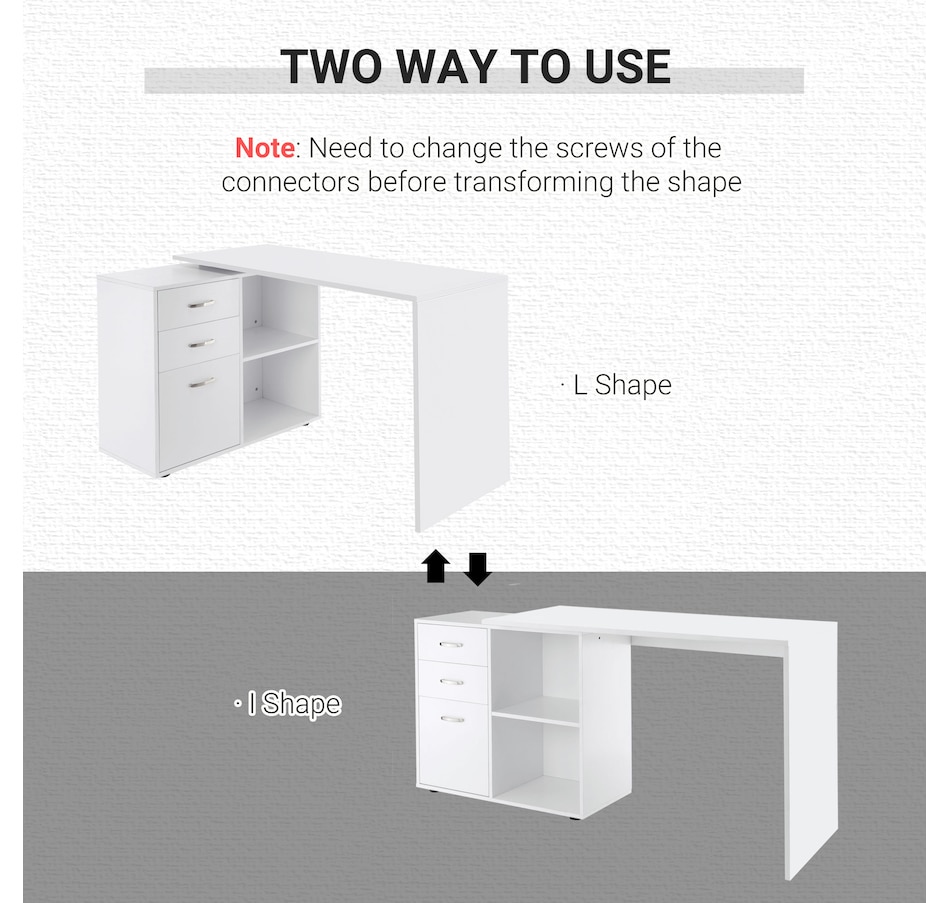 Image 964781_ALTMORE3.jpg, Product 964-781 / Price $189.99 - $199.99, HOMCOM L-shaped Desk With Drawer And Shelf from HOMCOM on TSC.ca's Home & Garden department