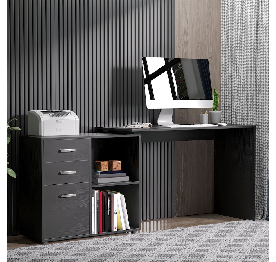Image 964781_ALTMORE9.jpg, Product 964-781 / Price $189.99 - $199.99, HOMCOM L-shaped Desk With Drawer And Shelf from HOMCOM on TSC.ca's Home & Garden department