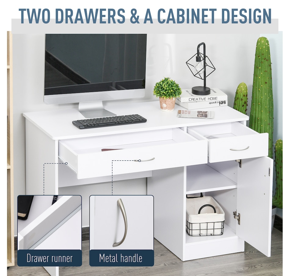 Image 964782_ALTMORE4.jpg, Product 964-782 / Price $169.99, HOMCOM Computer Desk with Storage Drawers Writing Table for Home Office from HOMCOM on TSC.ca's Home & Garden department