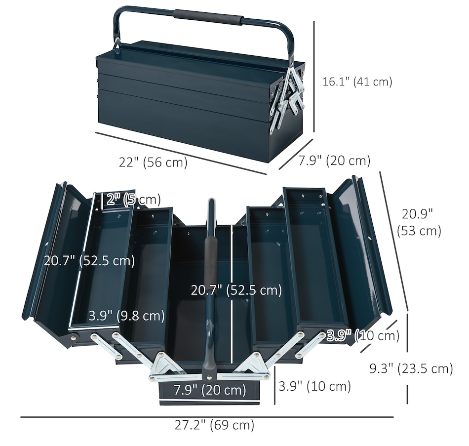 Image 964784_ALTMORE9.jpg, Product 964-784 / Price $54.99 - $62.99, DURHAND Metal Tool Box Portable Steel Tool Chest Cabinet with Handle from DURHAND on TSC.ca's Home & Garden department