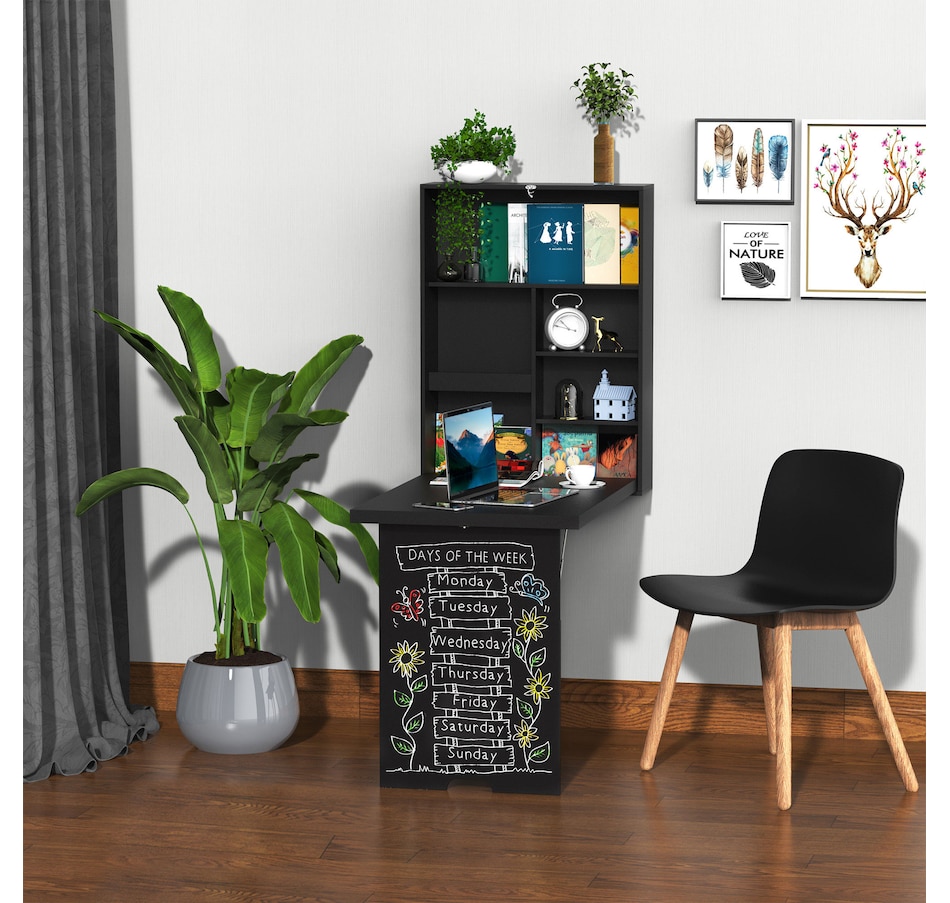 Image 964786_ALTMORE1.jpg, Product 964-786 / Price $123.99 - $129.99, HOMCOM Wall Mounted Table Fold Out Convertible Desk with Writing Board from HOMCOM on TSC.ca's Home & Garden department