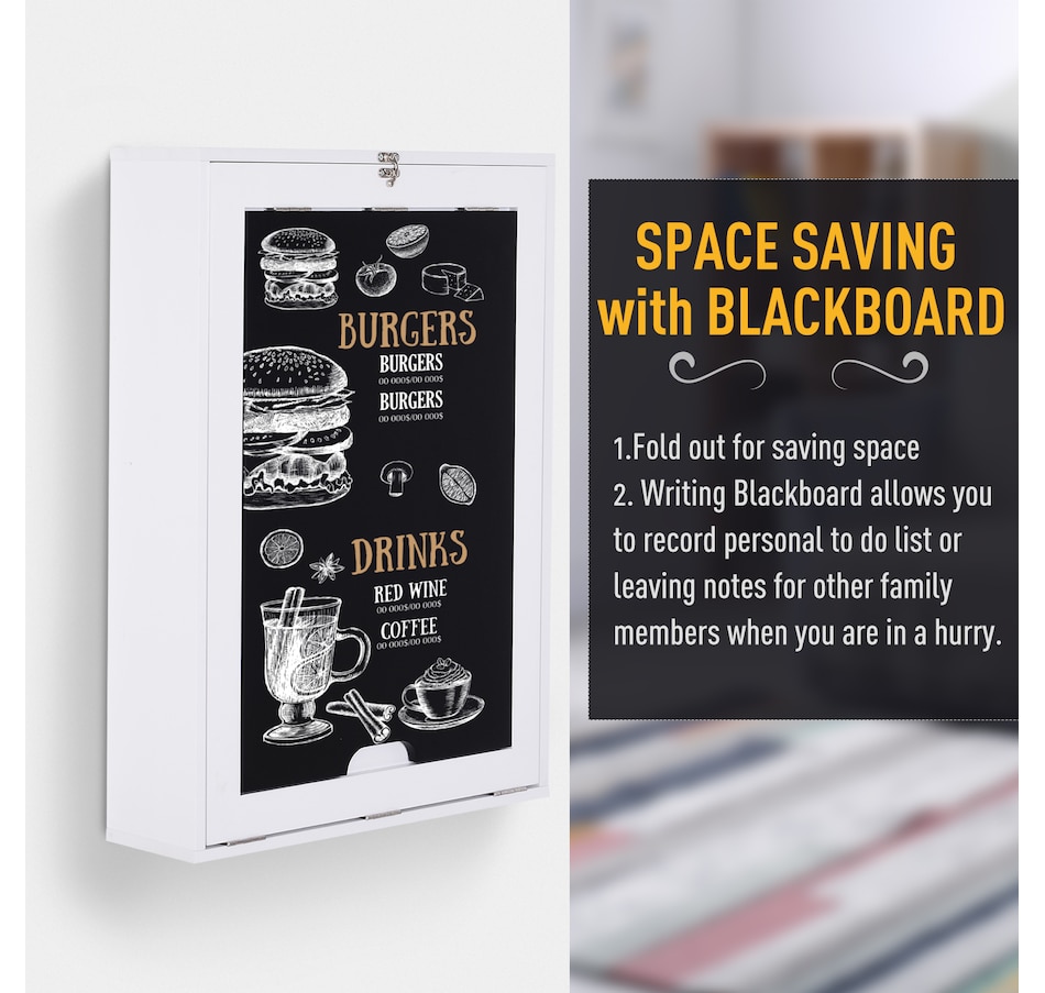 Image 964786_ALTMORE13.jpg, Product 964-786 / Price $123.99 - $129.99, HOMCOM Wall Mounted Table Fold Out Convertible Desk with Writing Board from HOMCOM on TSC.ca's Home & Garden department