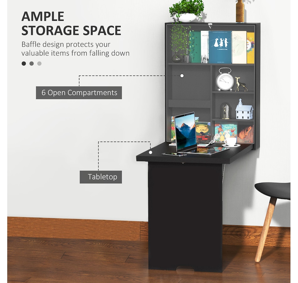 Image 964786_ALTMORE4.jpg, Product 964-786 / Price $123.99 - $129.99, HOMCOM Wall Mounted Table Fold Out Convertible Desk with Writing Board from HOMCOM on TSC.ca's Home & Garden department