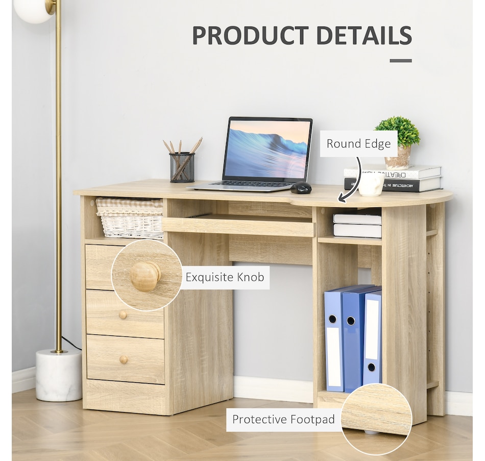 Image 964788_ALTMORE14.jpg, Product 964-788 / Price $184.97 - $184.99, HOMCOM Computer Desk with Drawers from HOMCOM on TSC.ca's Home & Garden department