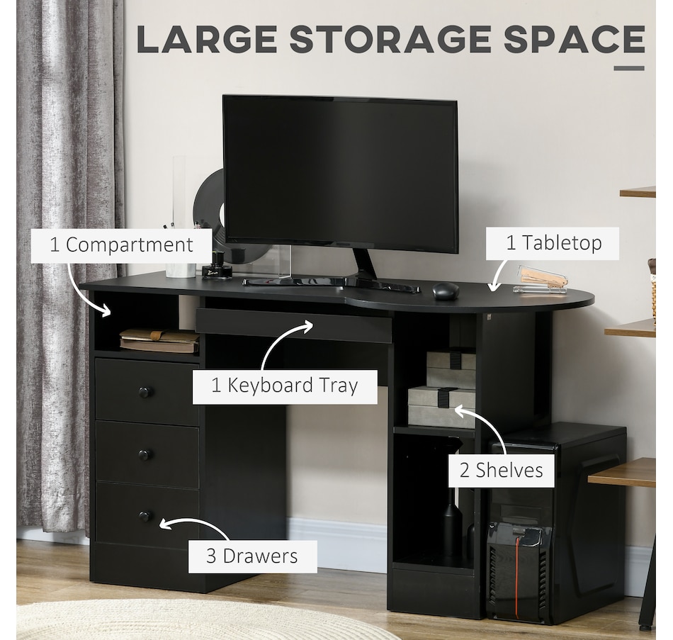 Image 964788_ALTMORE4.jpg, Product 964-788 / Price $184.97 - $184.99, HOMCOM Computer Desk with Drawers from HOMCOM on TSC.ca's Home & Garden department