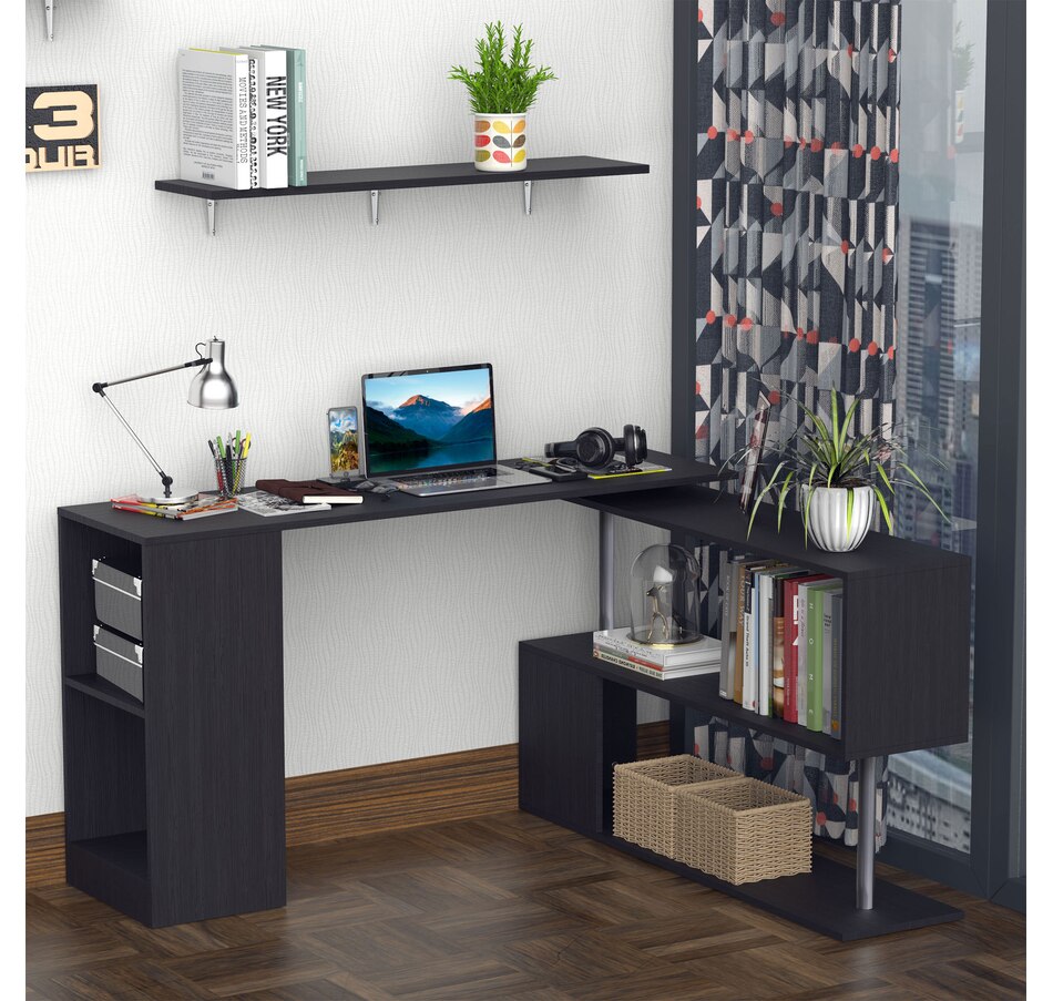 Image 964789_ALTMORE9.jpg, Product 964-789 / Price $132.99 - $146.99, HOMCOM 55" L-Shaped Desk 360° Rotating Corner Computer Desk for Home Office from HOMCOM on TSC.ca's Home & Garden department