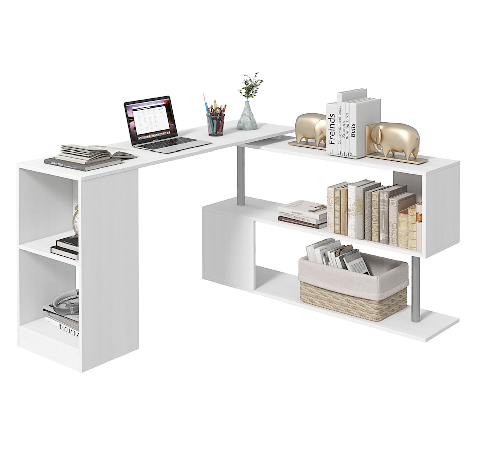 Image 964789_ST01.jpg, Product 964-789 / Price $132.99 - $146.99, HOMCOM 55" L-Shaped Desk 360° Rotating Corner Computer Desk for Home Office from HOMCOM on TSC.ca's Home & Garden department