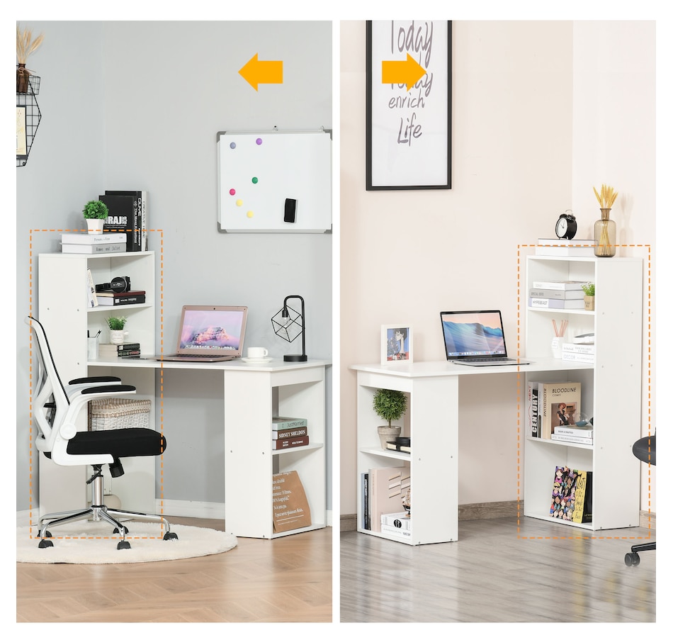 Image 964790_ALTMORE6.jpg, Product 964-790 / Price $134.99 - $155.99, HOMCOM Modern Computer Desk with 6-Tier Storage Shelves for Home Office from HOMCOM on TSC.ca's Home & Garden department