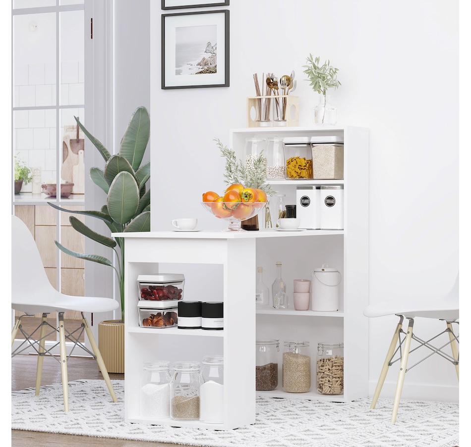 Image 964790_ALTMORE8.jpg, Product 964-790 / Price $134.99 - $155.99, HOMCOM Modern Computer Desk with 6-Tier Storage Shelves for Home Office from HOMCOM on TSC.ca's Home & Garden department